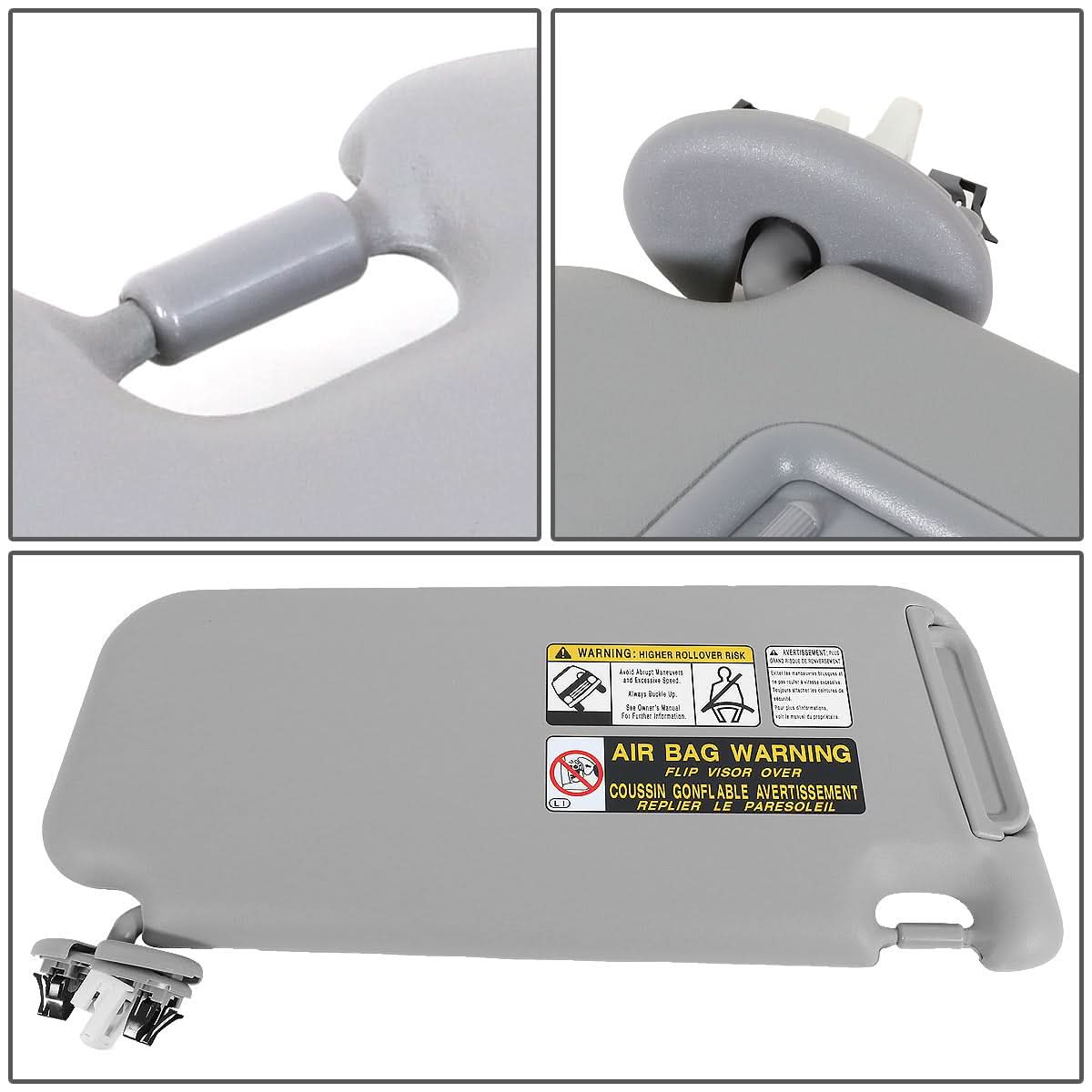 2006-2012 Toyota RAV4 Passenger Side Sun Visor - Gray