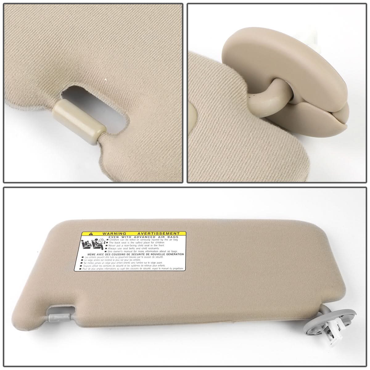 2009-2016 Toyota Venza Sun Visor - Passenger Side Beige