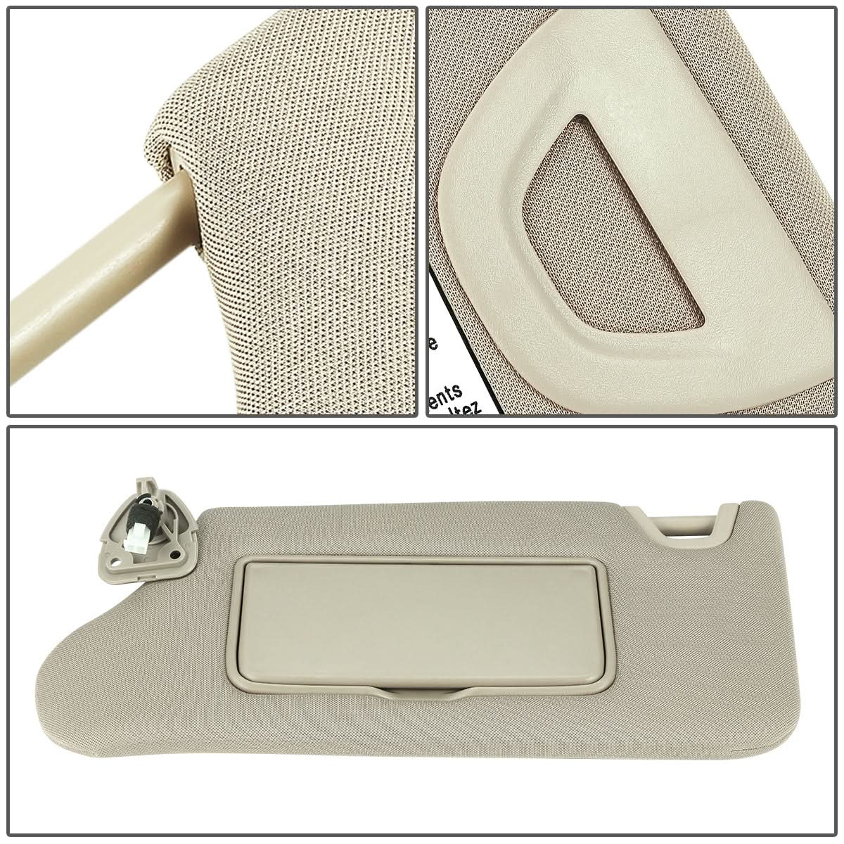 2013-2018 Nissan Altima Sun Visor w/ Lighted Mirror - Beige