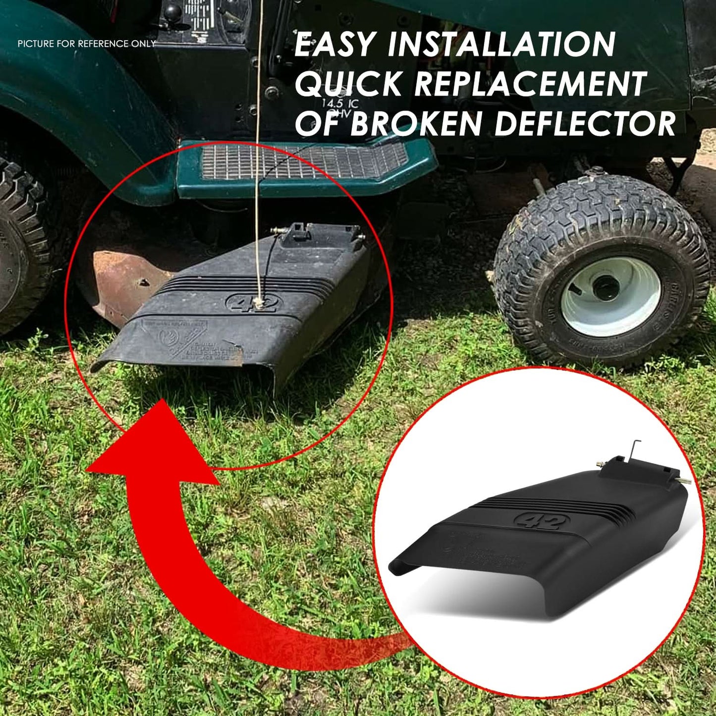 42" Deflector Shield w/ Mounting Hardware for Craftsman