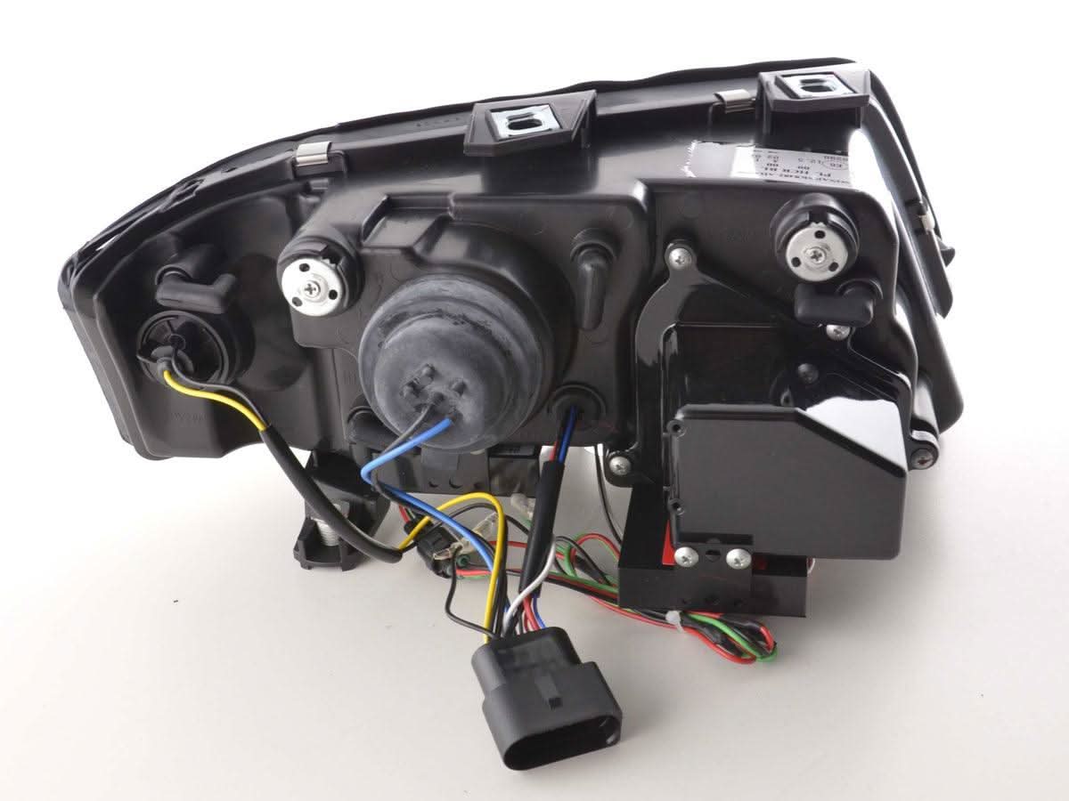 Audi A6 (C5 4B) Chrome LED Headlights with Daytime Running Lights (1997-2001) - With R87 approval