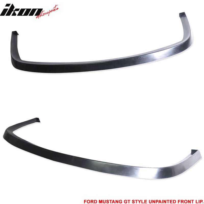 1994-1998 Ford Mustang GT Style Unpainted Black Front Bumper Lip PU