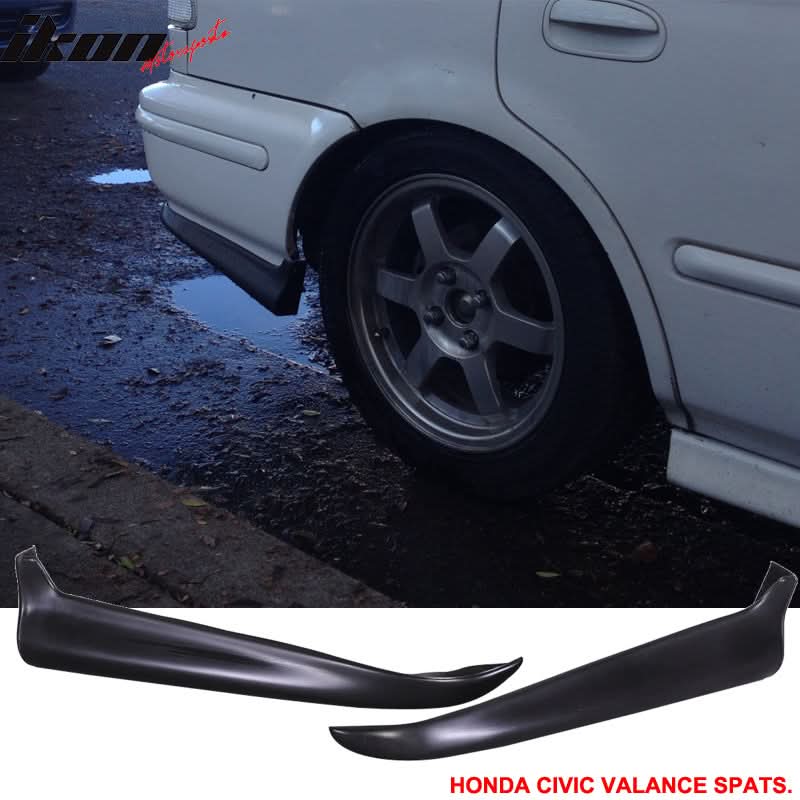 Fits 96-98 Honda Civic Mugen Front Bumper Lip + 2PC Rear Bumper Lip