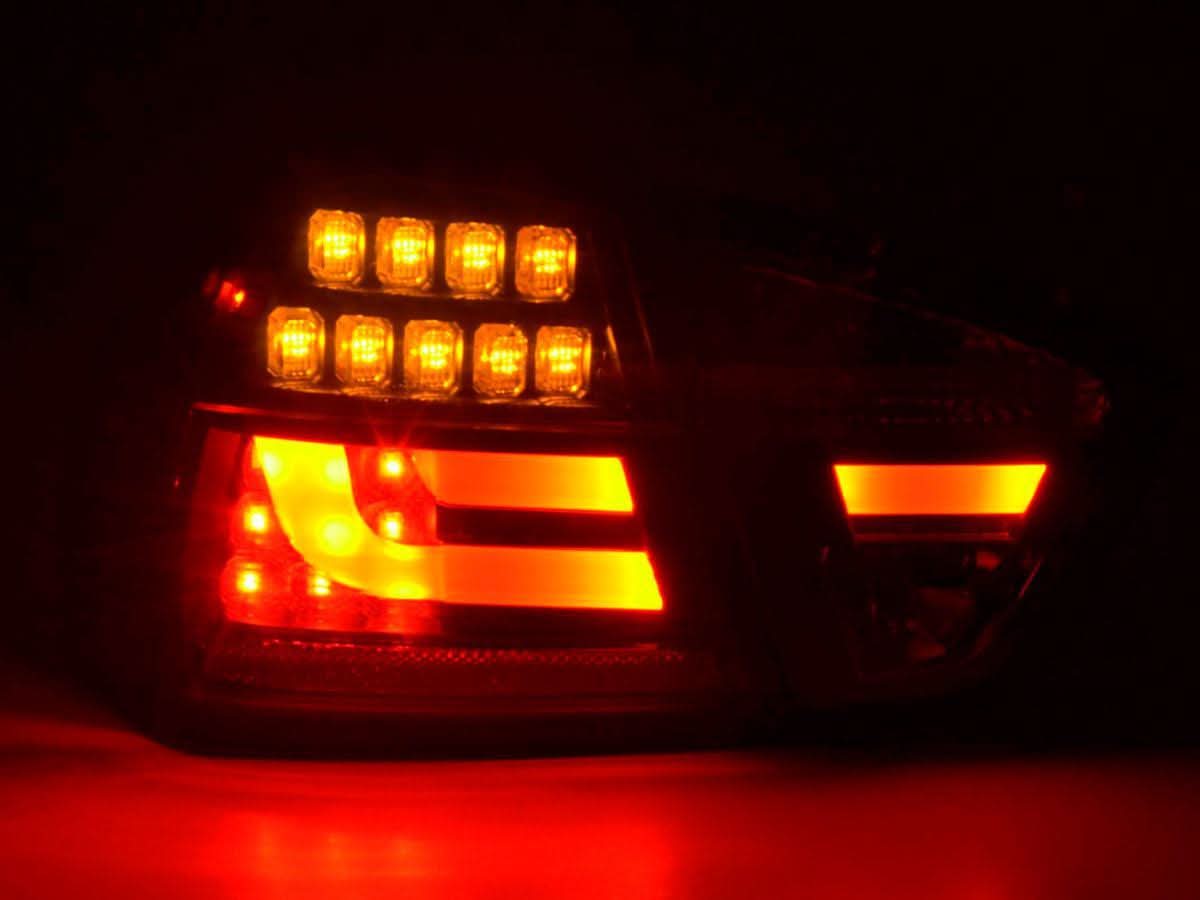 BMW 3-Series E90 Sedan Red/Black LED Taillights (2005-2008)