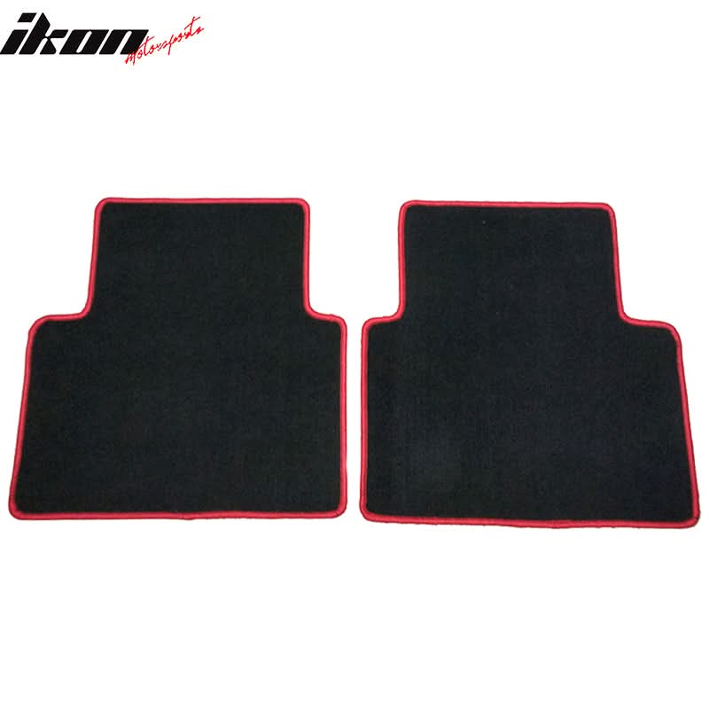 Car Floor Mat for 2016-2021 Honda Civic Black Gray Stripe 4PC Nylon