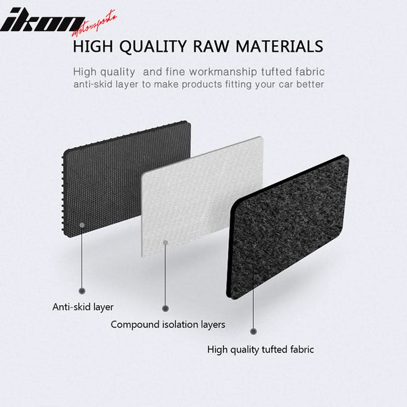 Car Floor Mat for 1998-2003 Toyota Sienna Black Carpet 6PC Nylon