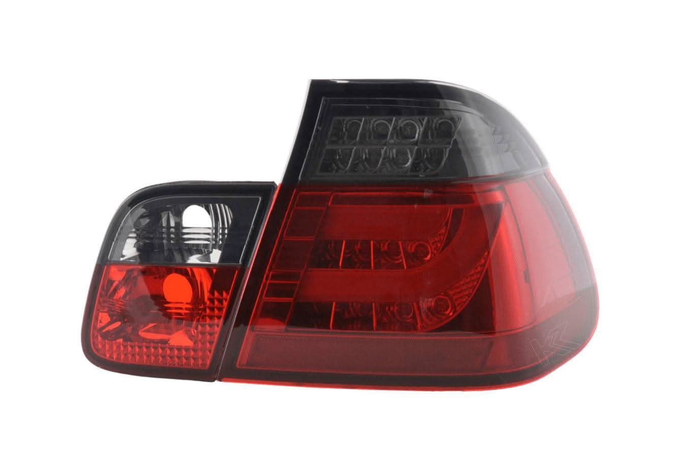 E46 Sedan LED Bar Smoked/Red Tail Lights (98-01)