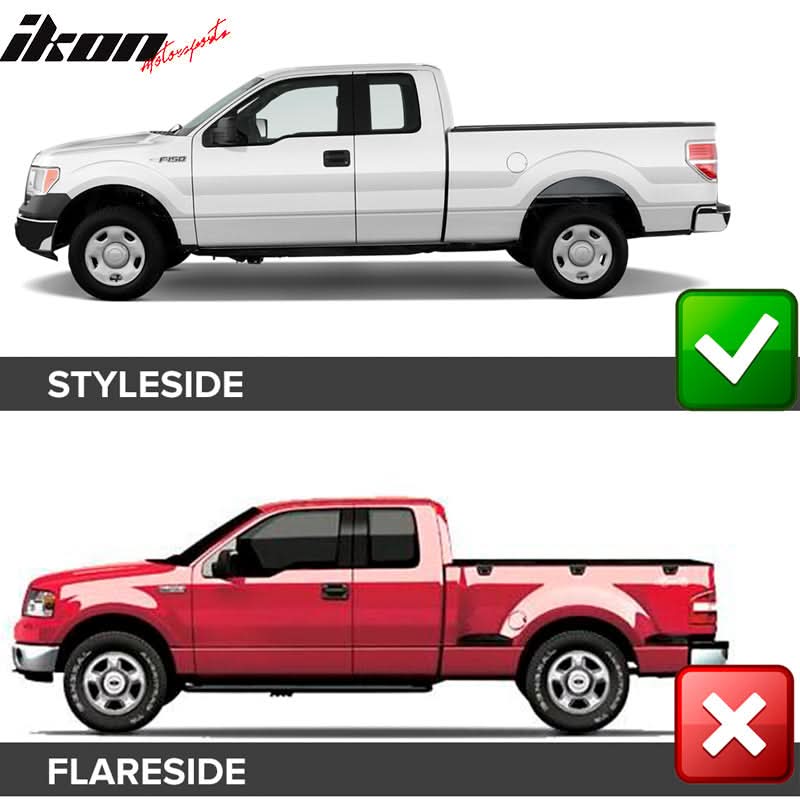2009-2014 Ford F150 5.5 6.5 8Ft Bed Fender Flares Wheel Trim Cover 4PC