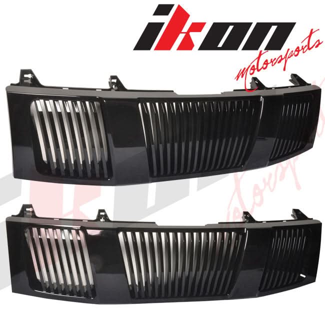 2004-2007Â Nissan Titan Front Hood Grille Vertical Style Black ABS