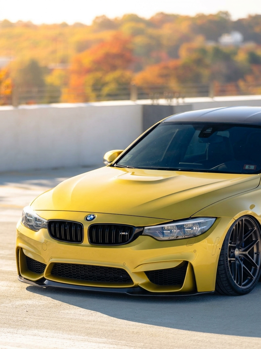 BMW 3 Series F80 M3 F82 F83 M4 CS Style Carbon Fiber Front Lip (2015 - 2019)