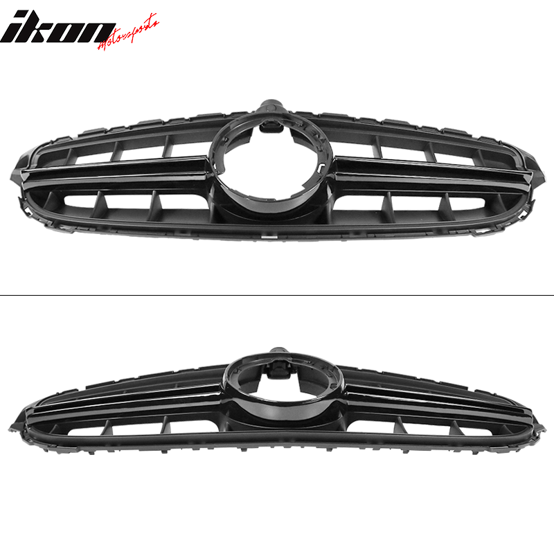 2019-2020 Benz W205 C300 Vertical Unpainted Front Grille w/Camera Hole