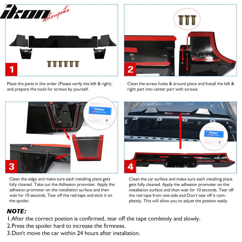 2019-2023 Ram 1500 All Cab & Bed Size IKON Style ABS Roof Spoiler