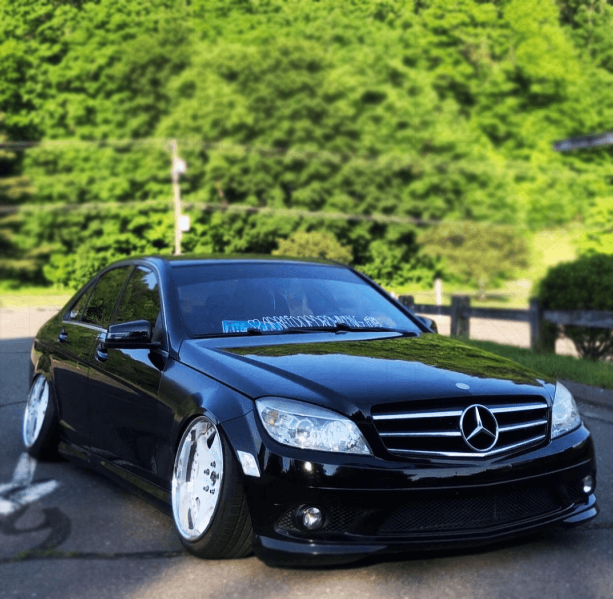 Mercedes Benz C-Class (204) Chrome Clear LED Taillights Set (2012-2014)