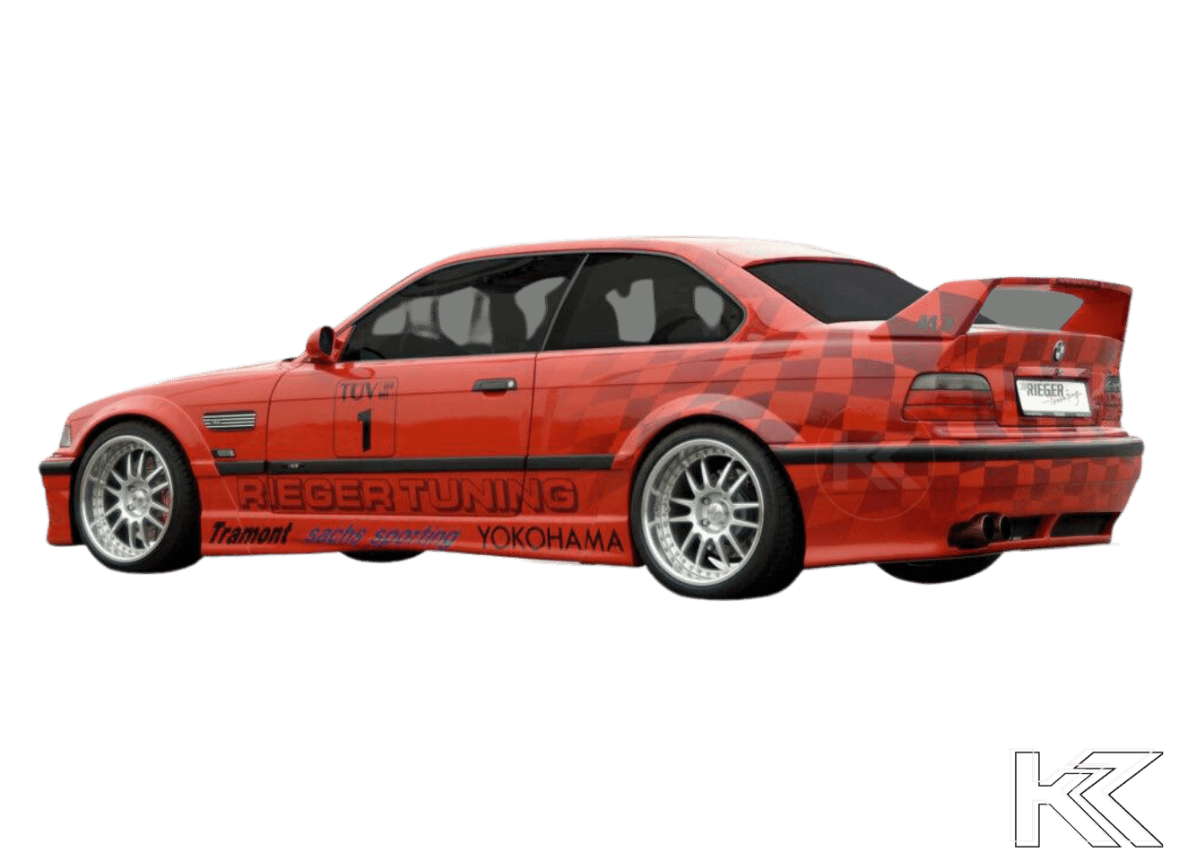 Rieger BMW E36 Coupe GT Wing w/3rd Brake Light
