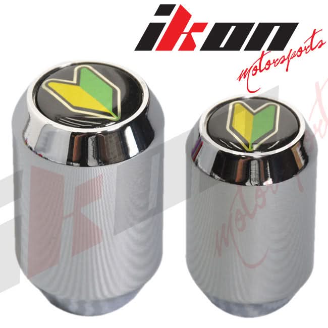JDM style Red Stitch Shift Black Suede Boot Cover Chrome MT Shift Knob