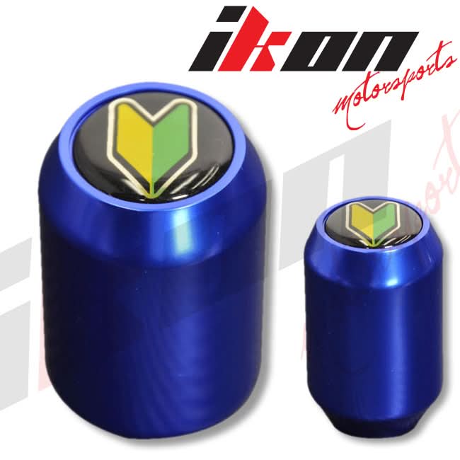 Blue M10X1.5MM Thread MT Manual MUG Gear Shift Knob+BD Badge