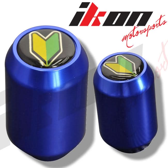 Blue M12X1.75MM Thread MT Manual MUG Gear Shift Knob & BD Emblem