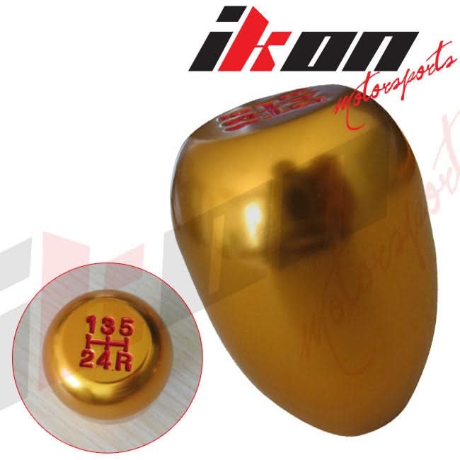 Gold M8X1.25MM MT Manual T-R Gear Shift Shifter Knob 5 Five Speed