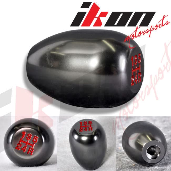Gunmetal M8X1.25 Manual Transmission T-R Gear Shift Knob 5 Speed JDM