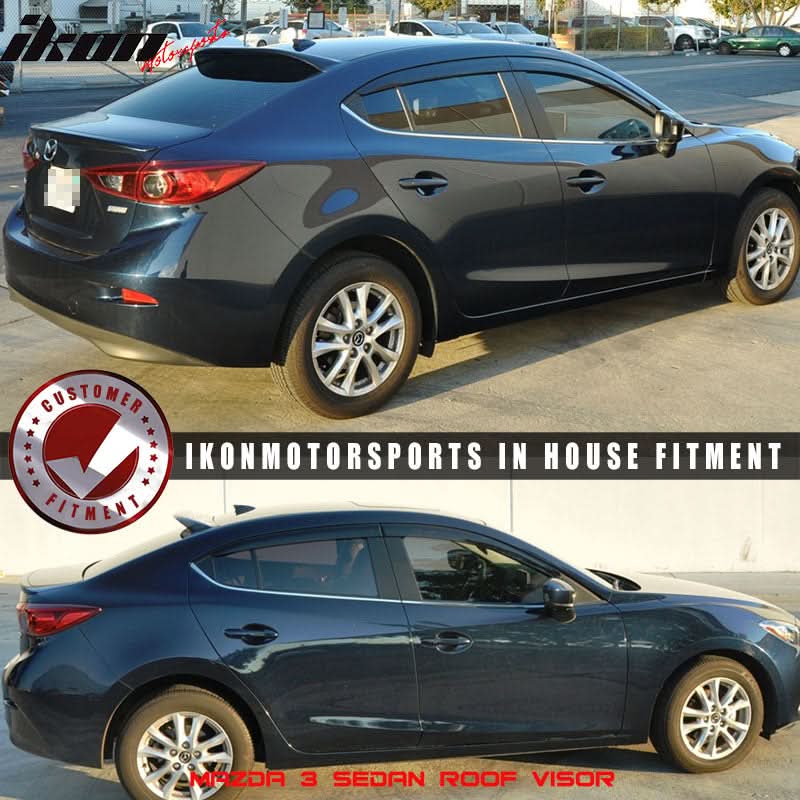 2014-2016Â Mazda 3 4Dr Smoke Rear Window Roof Spoiler Wing Acrylic