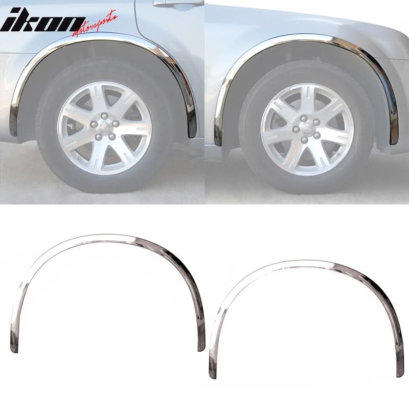 2005-2010 Chrysler 300 Fender Flares Stainless Steel Mirror Finish