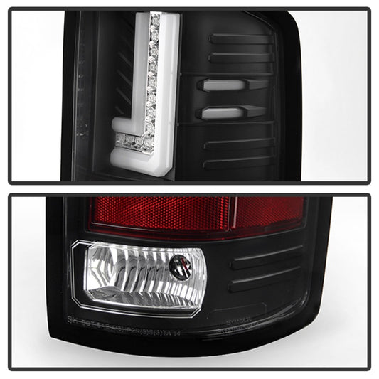 Spyder GMC Sierra 14-16 LED Tail Lights Black ALT-YD-GS14-LBLED-BK