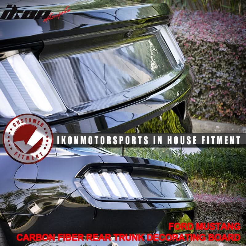 2015-2023 Ford Mustang Vintage Rear Trunk Lid Cover Panel Carbon Fiber