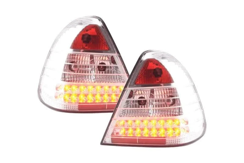 Mercedes Benz C-Class (202) Chrome Clear LED Taillights Set (1996-2000)