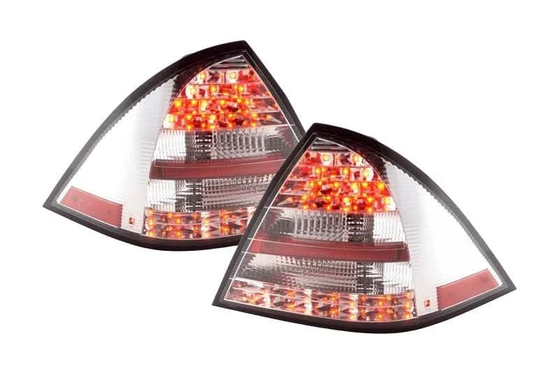 Mercedes W203 Chrome Clear LED Tail Lights (2001-2004)