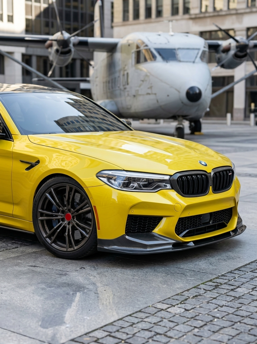 BMW 5 Series F90 M5 3D Style Carbon Fiber Front Lip (2018 +)