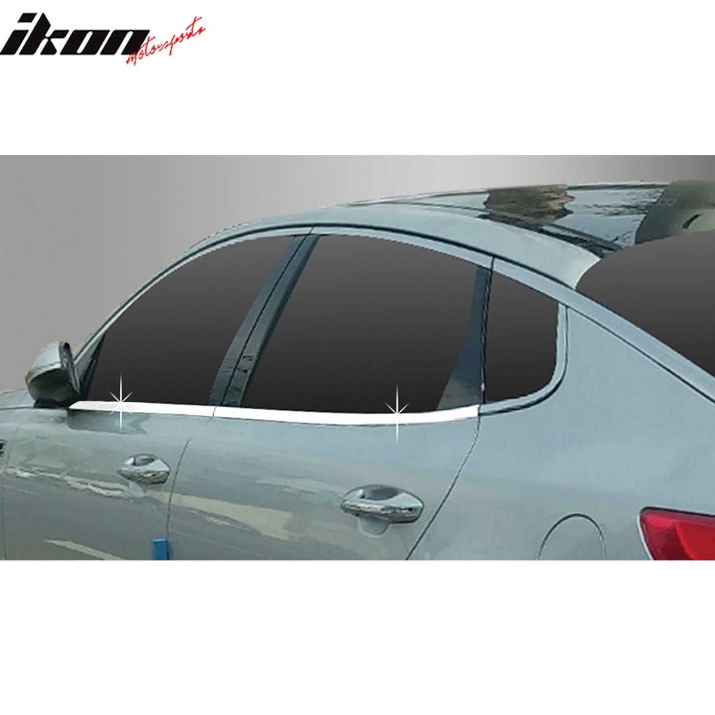 2016-2017 Kia Optima Chrome 4PC Window Molding Trim Sill Seal Belt ABS