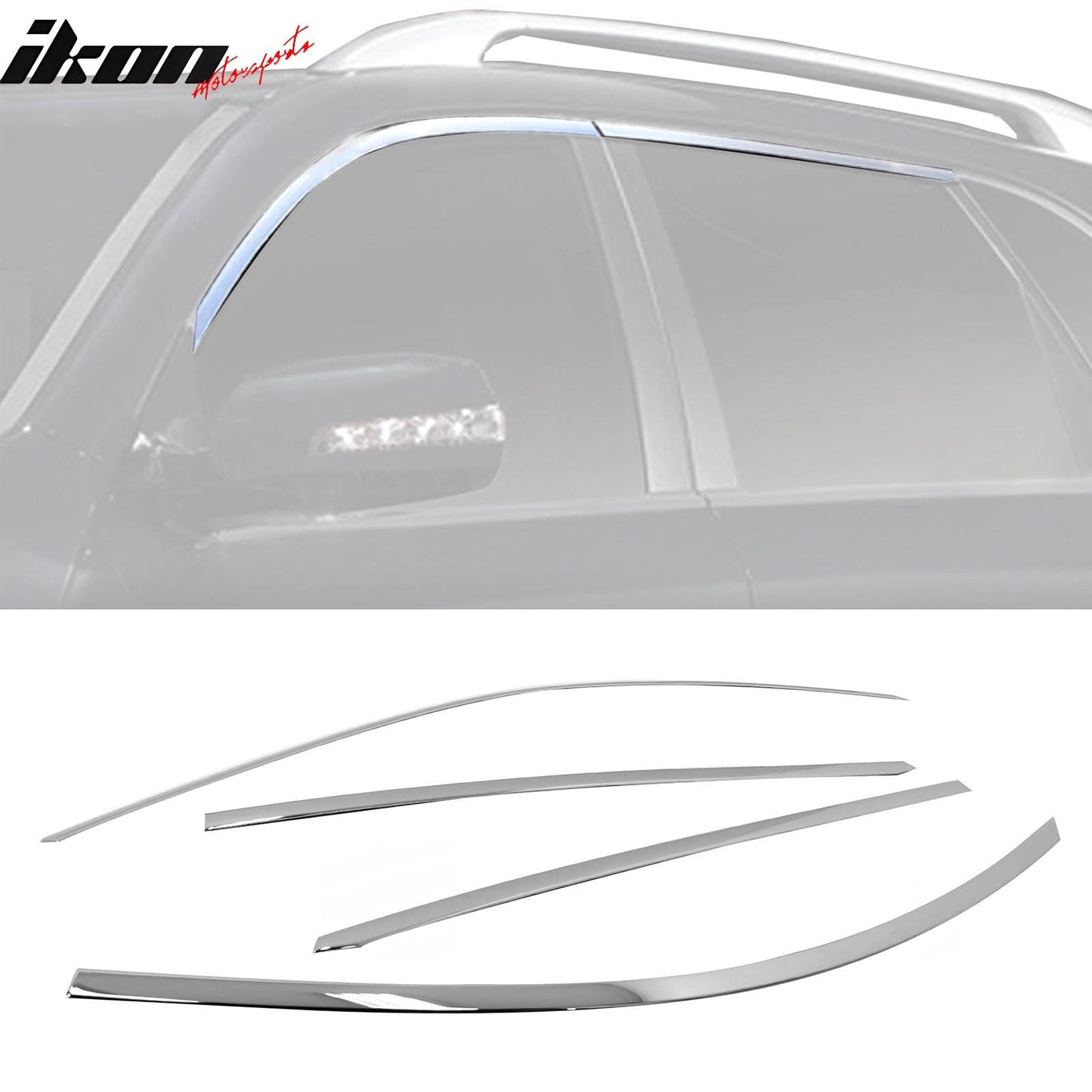 2011-2013 Kia Sorento Chrome 4PCS RH LH Window Top Molding Trim ABS