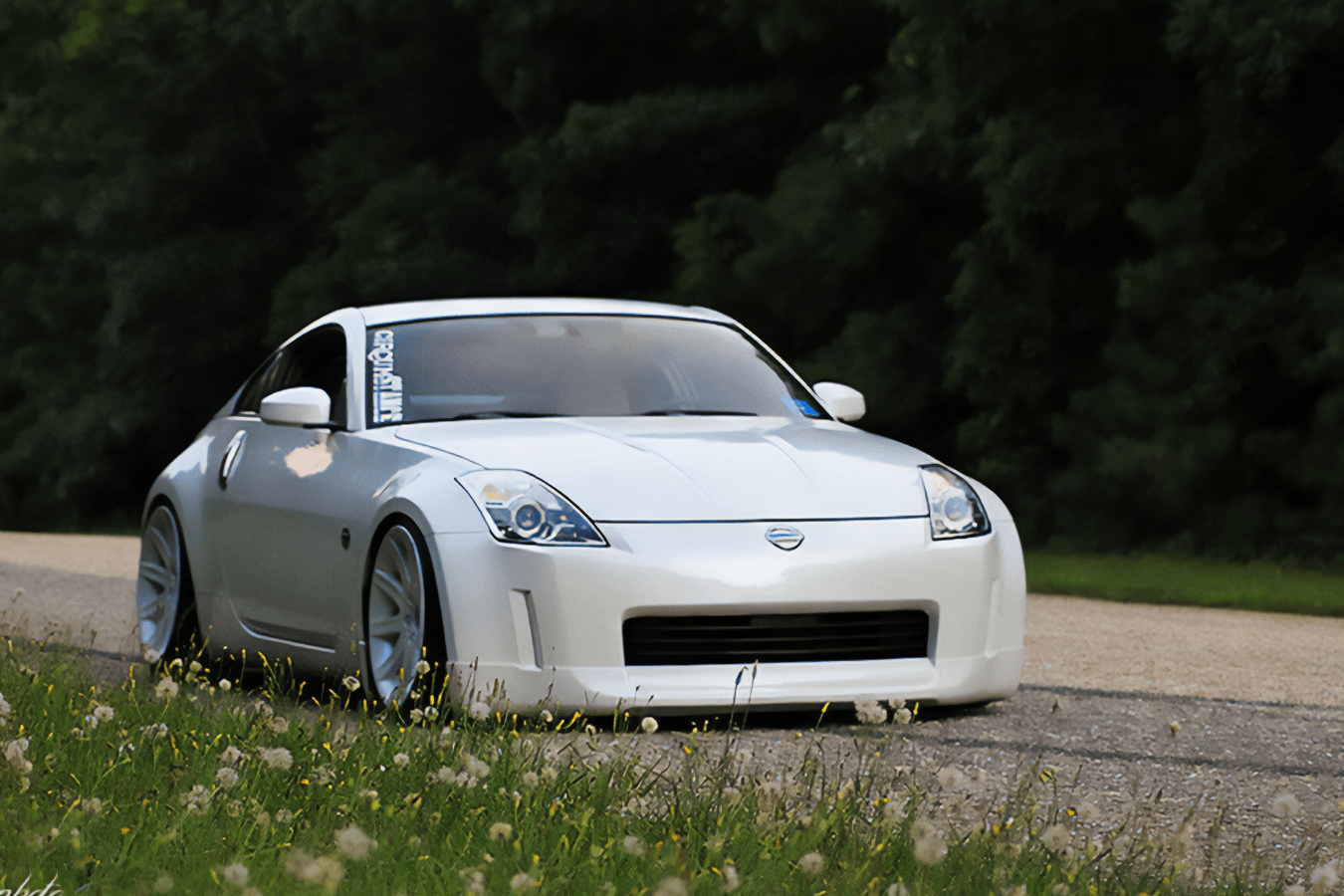 Nissan Fairlady 350z Black INGS Look Front Bumper Lip (2002 - 2008)