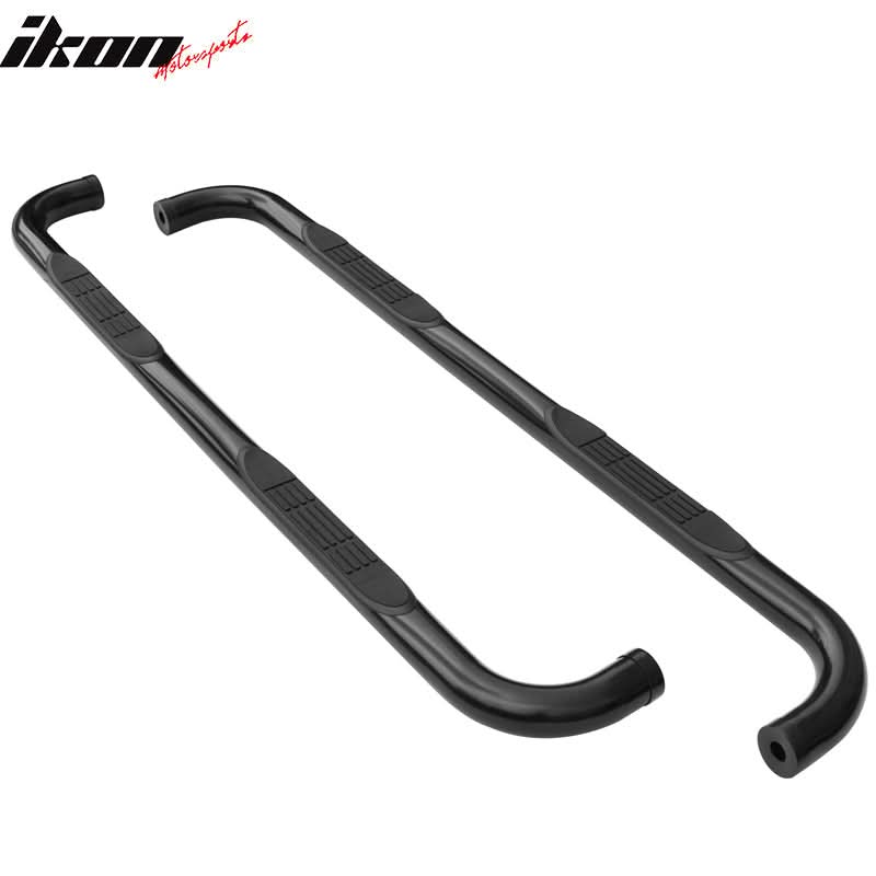2007-2016 GMC Acadia 3" Black Round Side Step Bar Running Boards Steel
