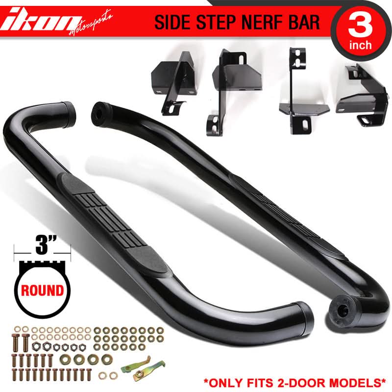 2007-2018 Jeep Wrangler 2 Door Side Running Boards