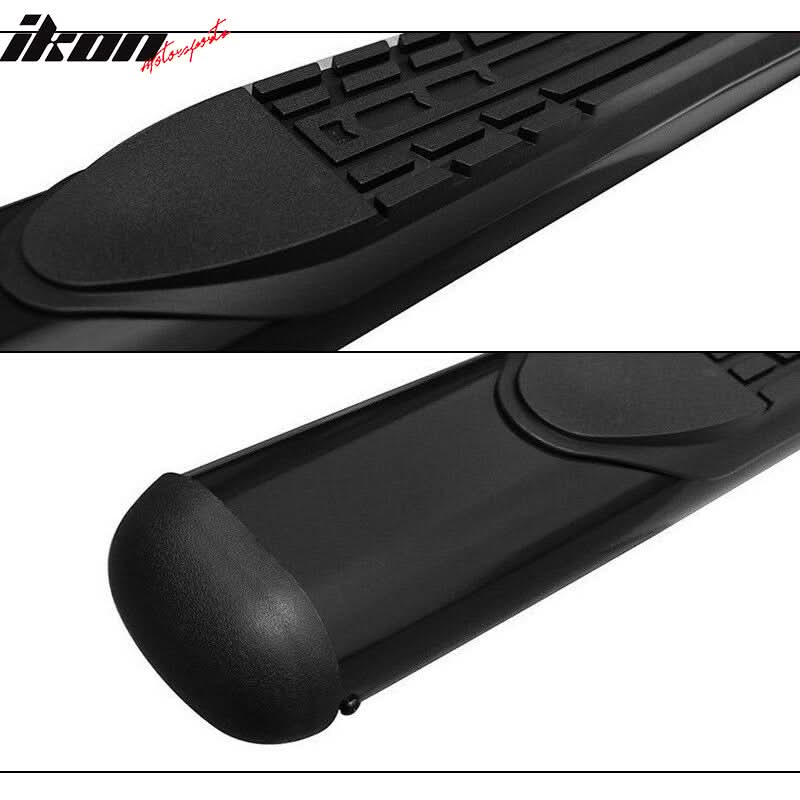 2004-2008 Ford F150 Black Powder Coat Finish Running Boards Stainless