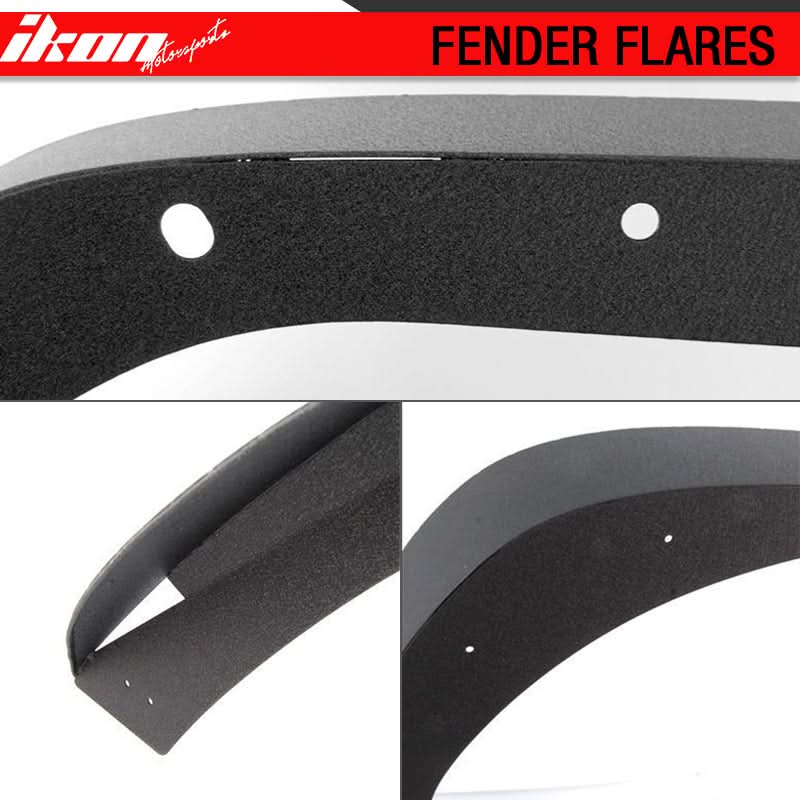 2007-2017 Jeep Wrangler Jk Textured Flat Style Fender Flare Steel