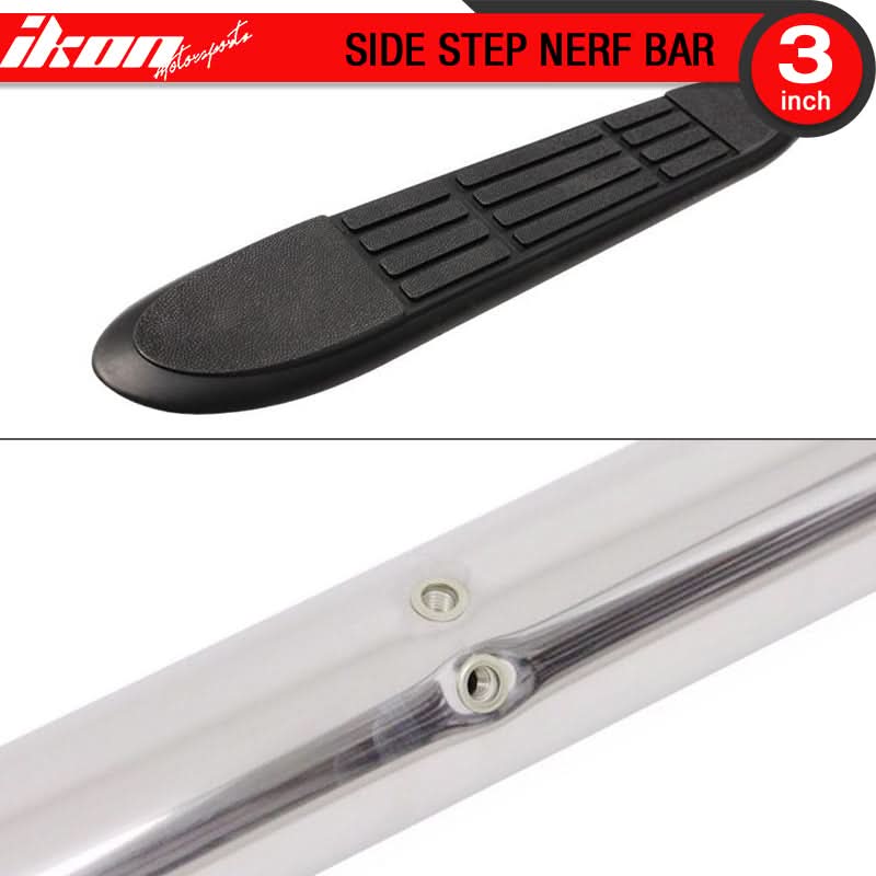 For 04-20 Nissan Titan King Cab 3in Steel Side Steps Running Boards