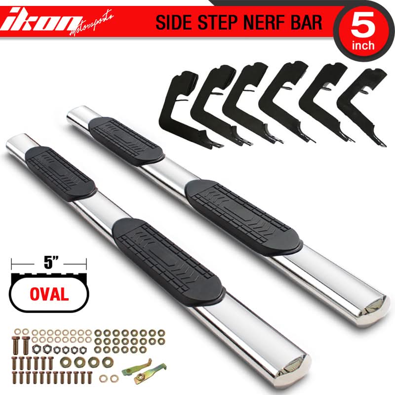 2007-2018 Chevy Silverado GMC Sierra Ext Cab Oval Running Board Steel