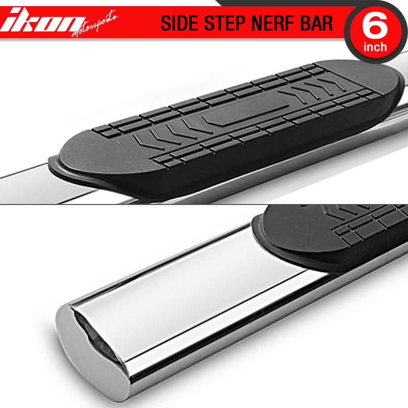 2007-2018 Chevy Silverado GMC Sierra 1500 Crew Cab 6" Running Boards