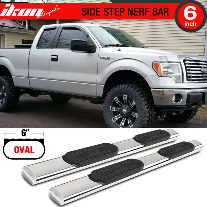 2009-2014 Ford F150 Extended Super Cab 6" Side Step Bars Running Board