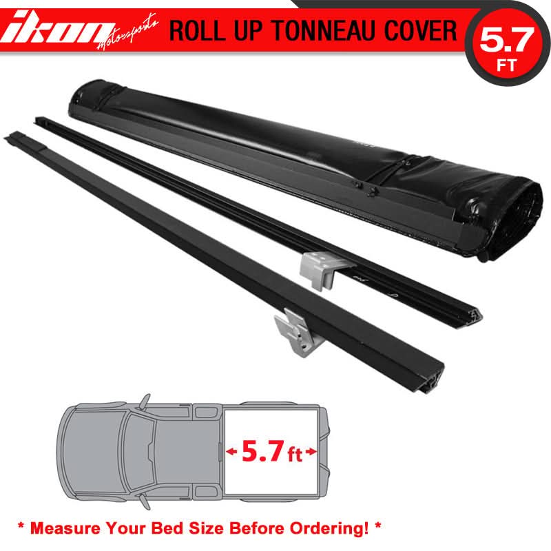 2009-2017 Dodge Ram 1500 2500 3500 5.7ft Roll Soft Tonneau Cover Vinyl