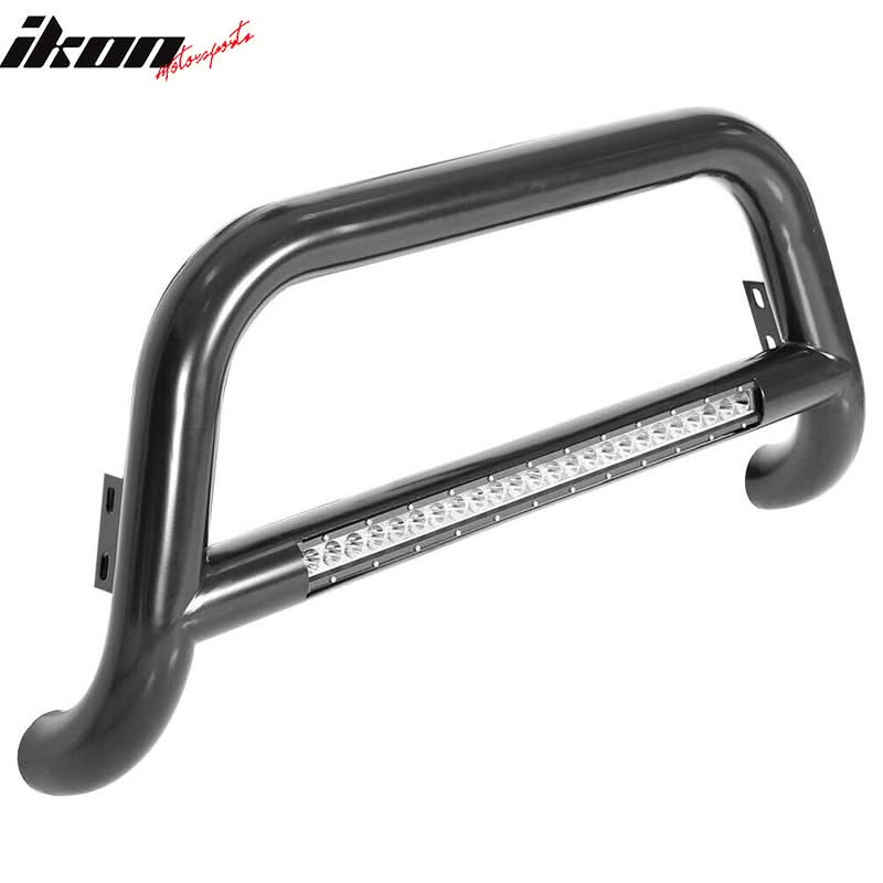 2005-2015 Toyota Tacoma 3'' Black Bull Bar With LED Lights Iron Steel