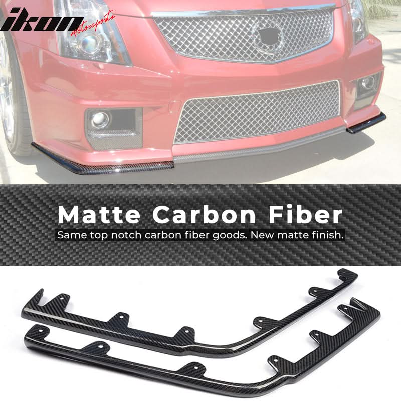 2009-2015 Cadillac CTS V KPE Style Front Bumper Lip Carbon Fiber