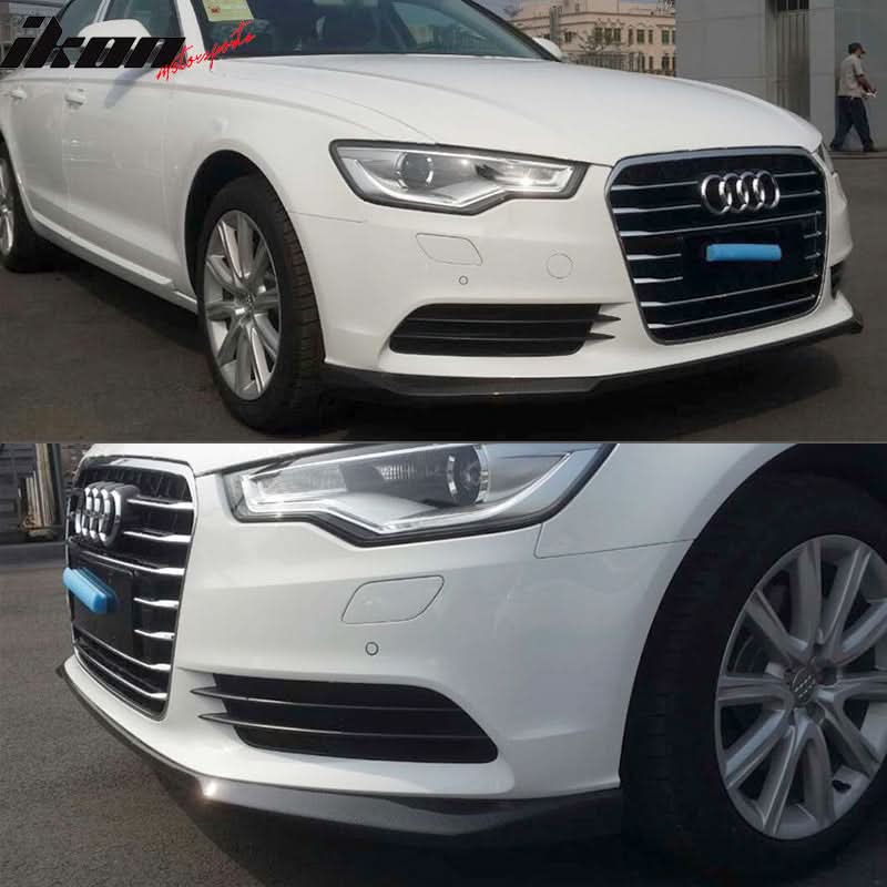 2012-2015 Audi A6 C7 Facelift JC Style Front Bumper Lip Carbon Fiber