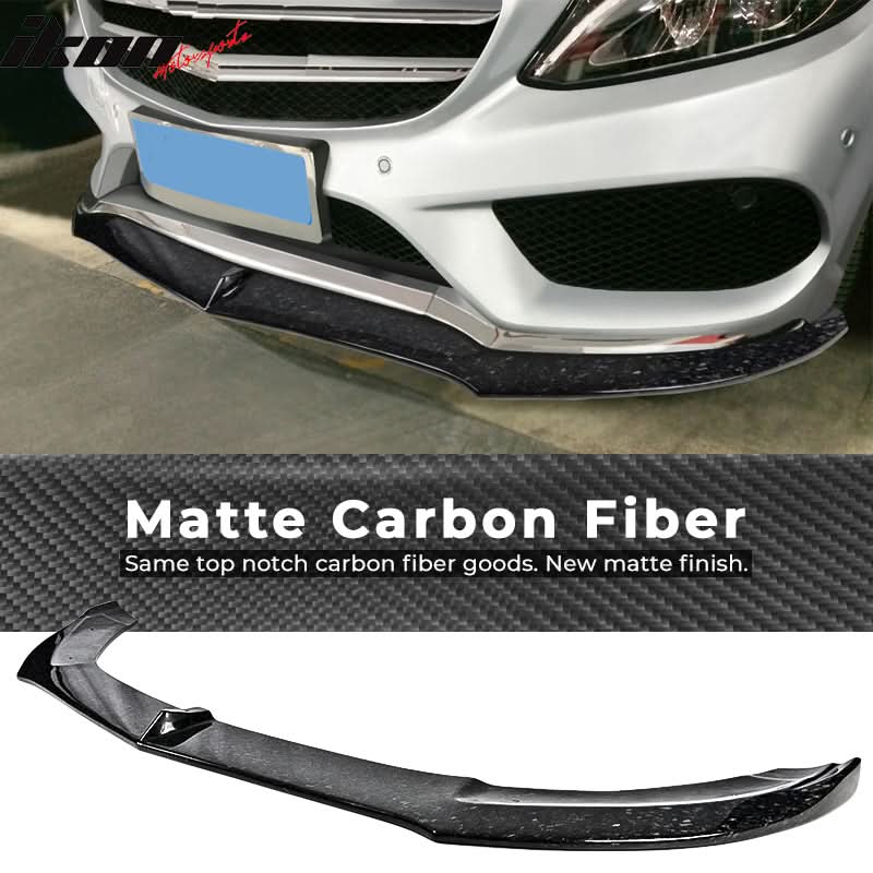 2015-2018 Benz W205 C Class PSM Front Bumper Lip Forged Carbon Fiber