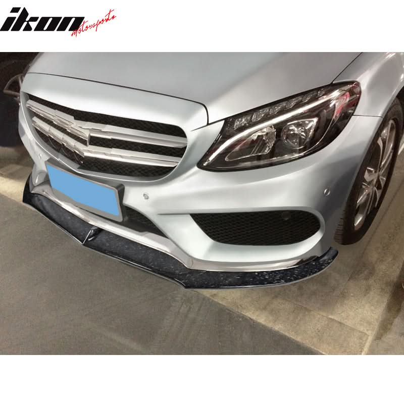 2015-2018 Benz W205 C Class PSM Front Bumper Lip Forged Carbon Fiber