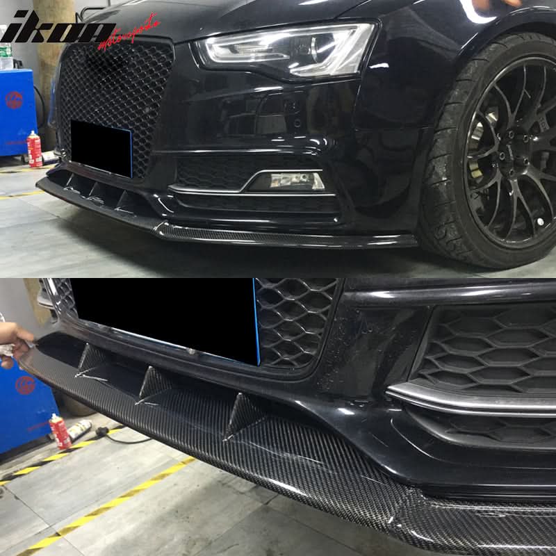 2013-2016 Audi S5 8V Coupe JC Style Front Bumper Lip Kit Carbon Fiber