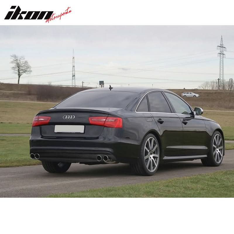 2012-2015 Audi A6 C7 S6 Style Rear Bumper Lip Diffuser Carbon Fiber