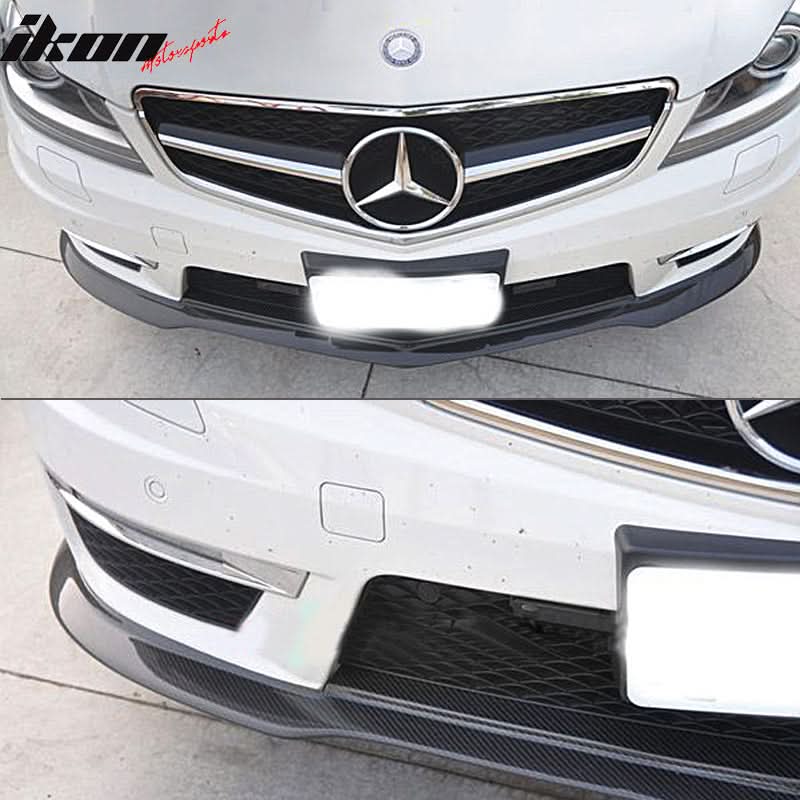 2012-2014 Benz W204 C63 AMG MC Style Front Lip Matte Carbon Fiber